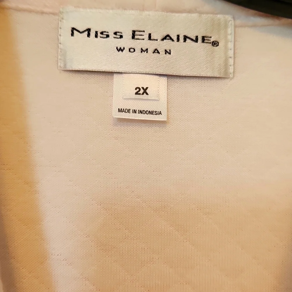 Miss Elaine Woman's zip up, Bathrobe 2 X - Picture 3 of 5